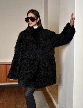 Двухсторонняя шуба - дублёнка из тиградо