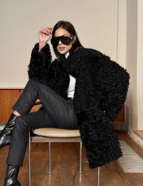 Двухсторонняя шуба - дублёнка из тиградо