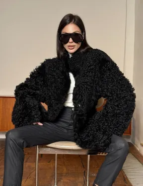 Двухсторонняя шуба - дублёнка из тиградо