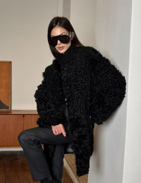 Двухсторонняя шуба - дублёнка из тиградо