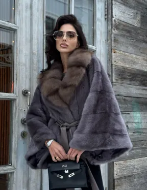 Меховое манто из норки 