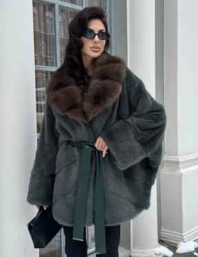 Норковый полушубок 