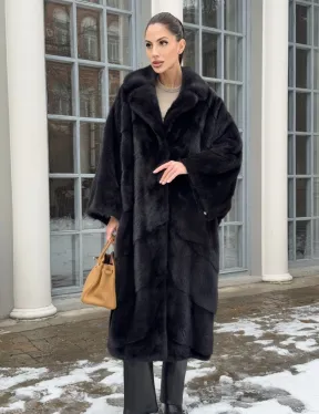 Шуба норковая оверсайз в стиле 