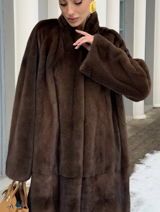 Норковая шуба из скандинавской аукционной норки PREMIUM COLLECTION