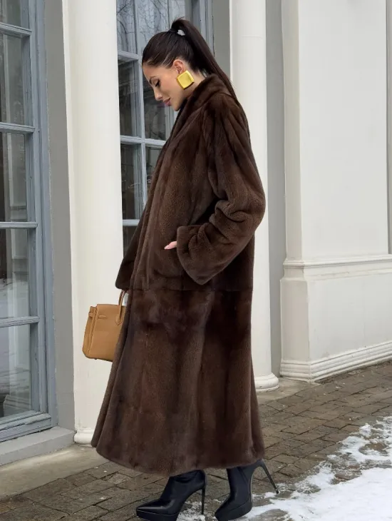 Норковая шуба из скандинавской аукционной норки PREMIUM COLLECTION