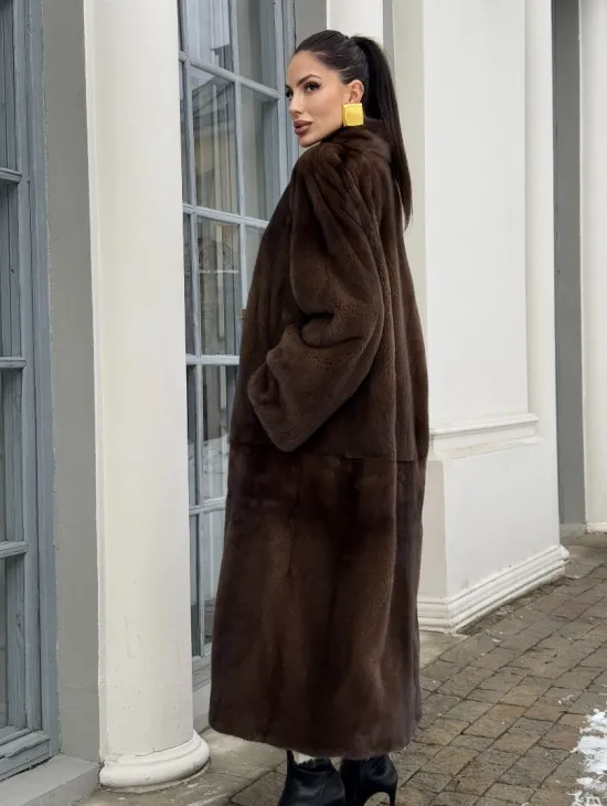 Норковая шуба из скандинавской аукционной норки PREMIUM COLLECTION