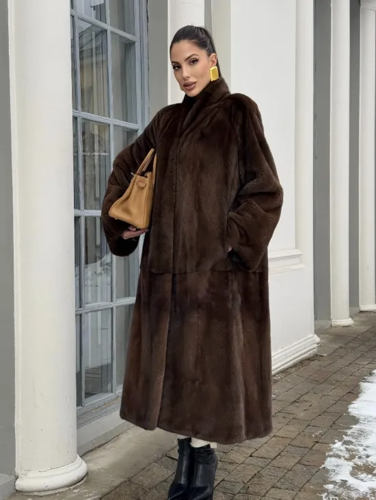 Норковая шуба из скандинавской аукционной норки PREMIUM COLLECTION