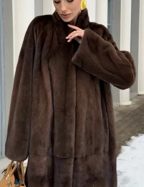 Норковая шуба из скандинавской аукционной норки PREMIUM COLLECTION