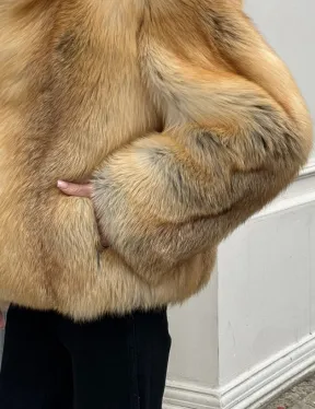 Полушубок из меха альпийской лисы Premium Golden Fox
