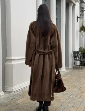 Натуральная шуба пастель из скандинавской норки SAGA FURS SUPERIOR