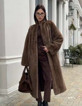 Натуральная шуба пастель из скандинавской норки SAGA FURS SUPERIOR