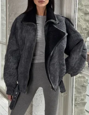 Дубленка - косуха из овчины керли 