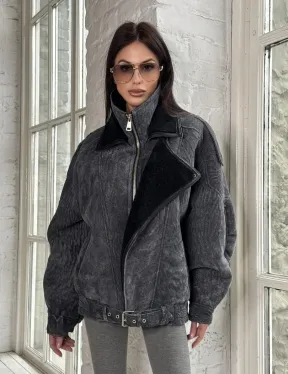 Дубленка - косуха из овчины керли 