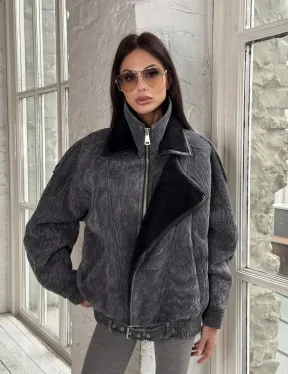Дубленка - косуха из овчины керли 