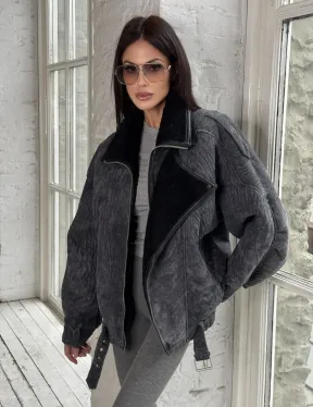 Дубленка - косуха из овчины керли 
