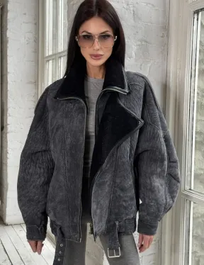 Дубленка - косуха из овчины керли 