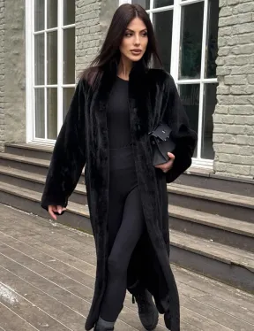 Шуба из аукционной норки «Premium fur» с внутренней резинкой на талии