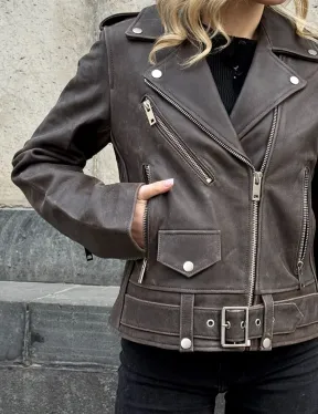 Косуха женская из винтажной кожи