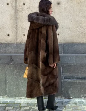 Норковое пальто в стиле 