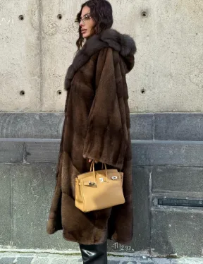 Норковое пальто в стиле 