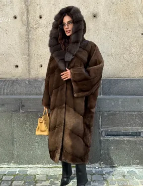 Норковое пальто в стиле 