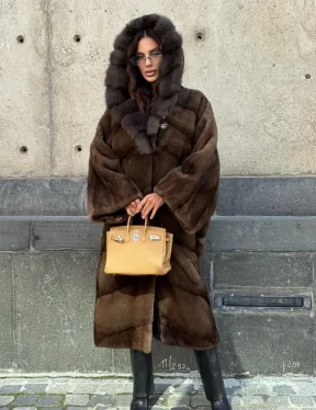 Норковое пальто в стиле 