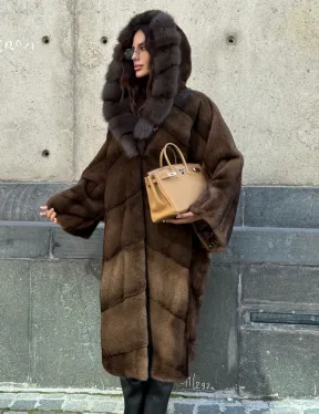 Норковое пальто в стиле 