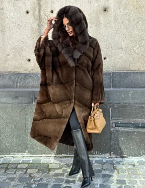 Норковое пальто в стиле 