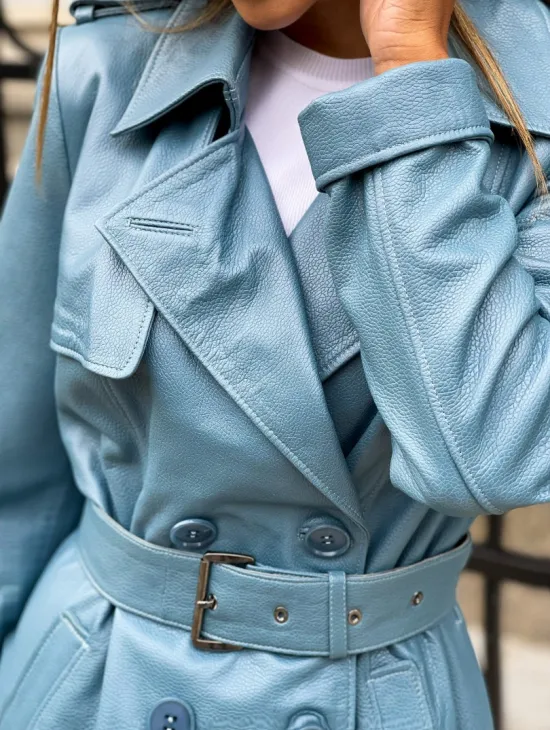 Тренч женский из натуральной кожи