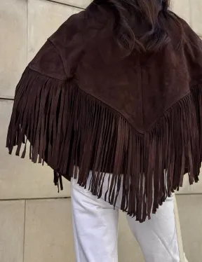 Кожаная куртка с бахромой