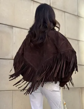 Кожаная куртка с бахромой