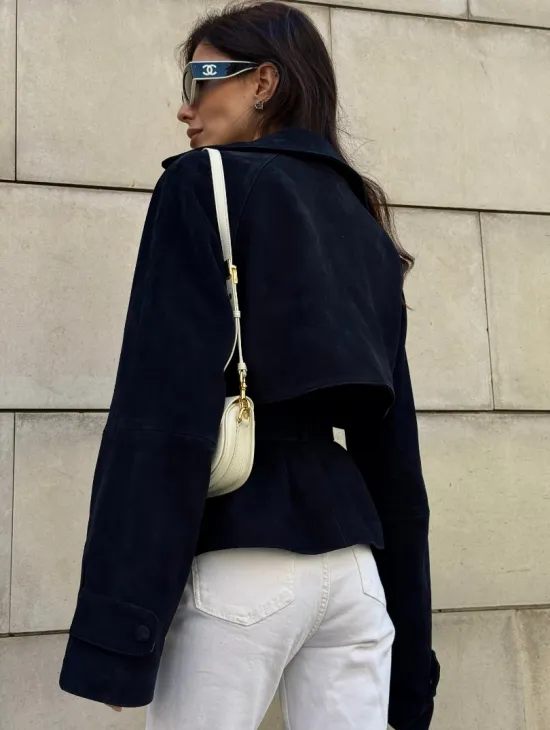 Модная куртка из замшевой кожи