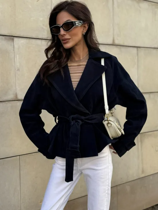 Модная куртка из замшевой кожи