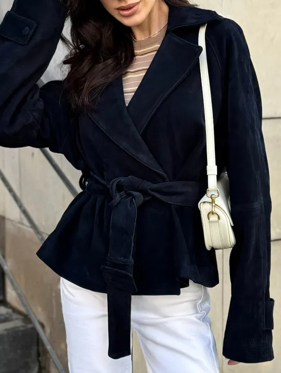 Модная куртка из замшевой кожи