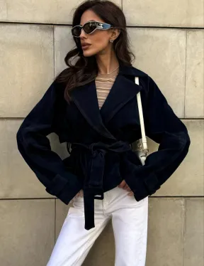 Модная куртка из замшевой кожи