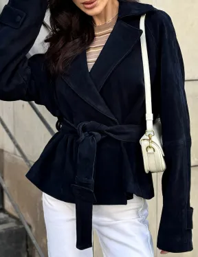 Модная куртка из замшевой кожи