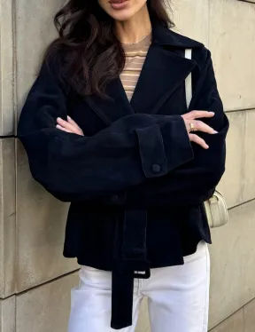 Модная куртка из замшевой кожи