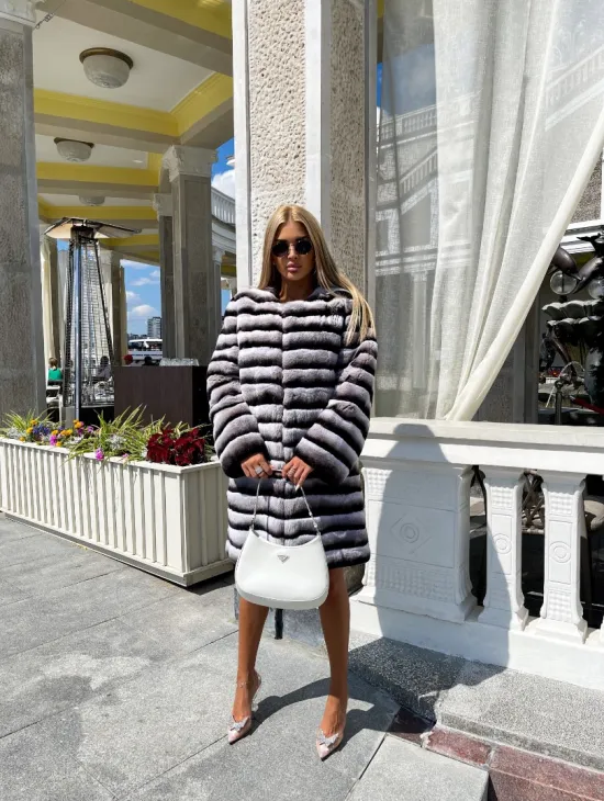 Шиншилловая шуба из орилага