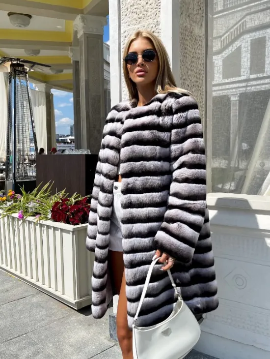 Шиншилловая шуба из орилага