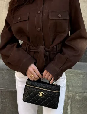 Женская куртка - рубашка из замши