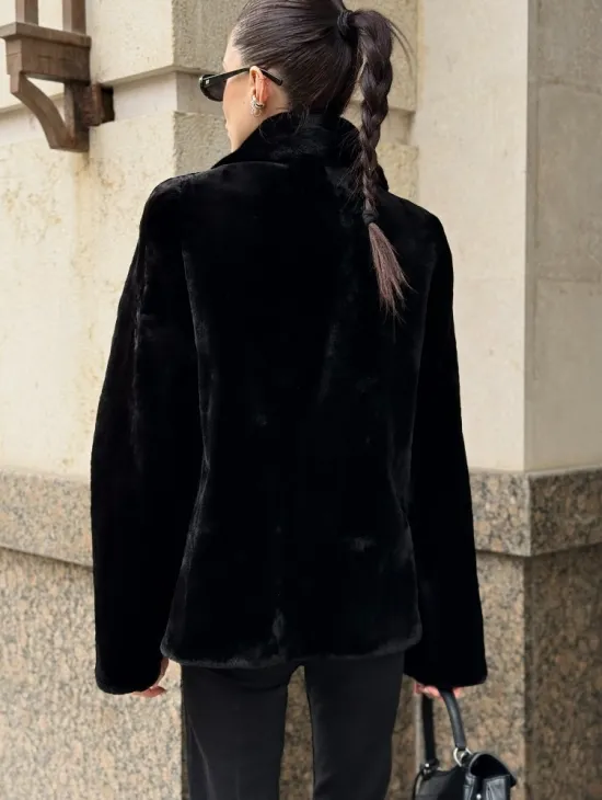 Норковая куртка - косуха из меха стриженой норки