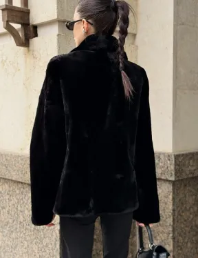 Норковая куртка - косуха из меха стриженой норки