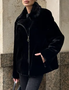 Норковая куртка - косуха из меха стриженой норки