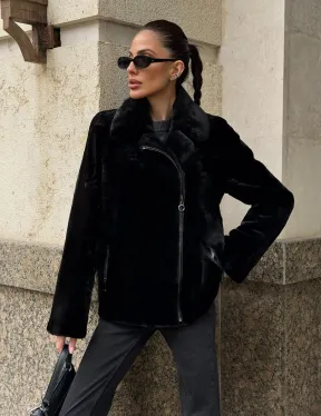 Норковая куртка - косуха из меха стриженой норки