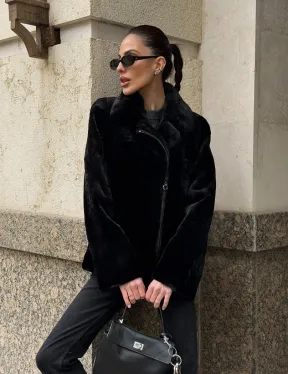 Норковая куртка - косуха из меха стриженой норки