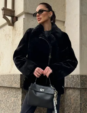 Норковая куртка - косуха из меха стриженой норки