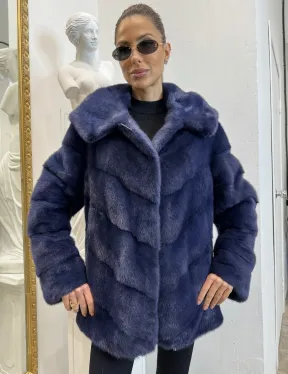 Короткая шуба из импортной норки с капюшоном