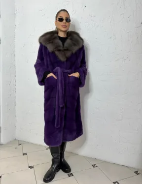 Норковое кимоно из меха Nafa в благородном топовом оттенке