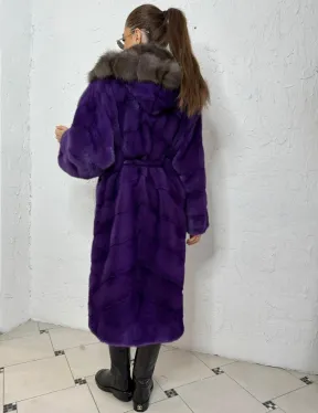 Норковое кимоно из меха Nafa в благородном топовом оттенке