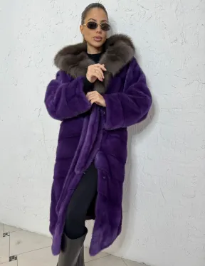 Норковое кимоно из меха Nafa в благородном топовом оттенке